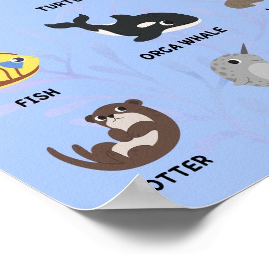 Poster waterdieren (Hoek)