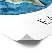 Poster Waterverf Aarde (Hoek)