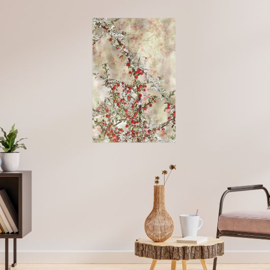 Poster waterverf Berries (Woonkamer 3)