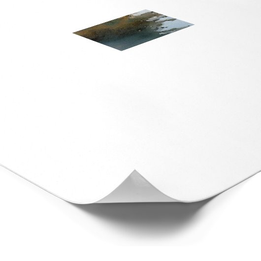 Poster Waterverf Illustratie van een Frans kasteel (Hoek)