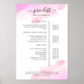 Poster waterverf Ink Salon Price List (Voorkant)