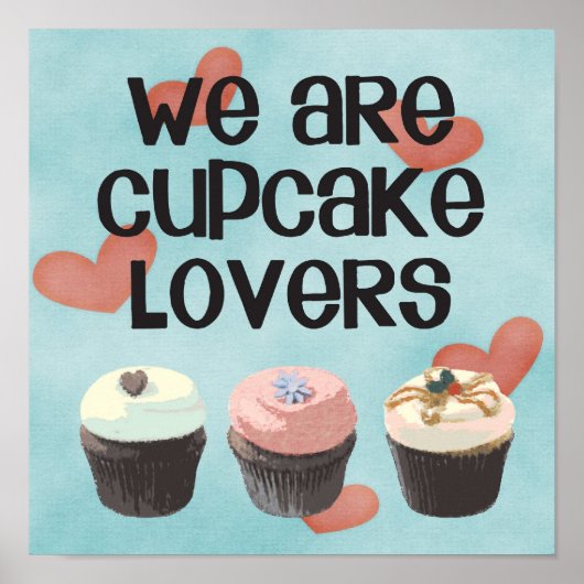 Poster "WE ZIJN CUPCAKE LOVERS" (Voorkant)