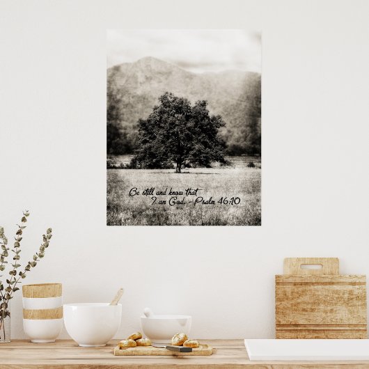 Poster-Wees stil en weet dat ik God ben Poster (Keuken)