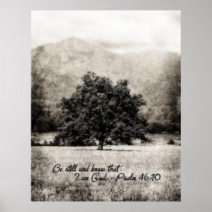 Poster-Wees stil en weet dat ik God ben Poster