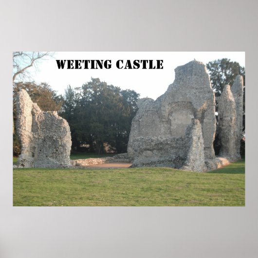 Poster Weeting Castle Weeting Norfolk England (Voorkant)
