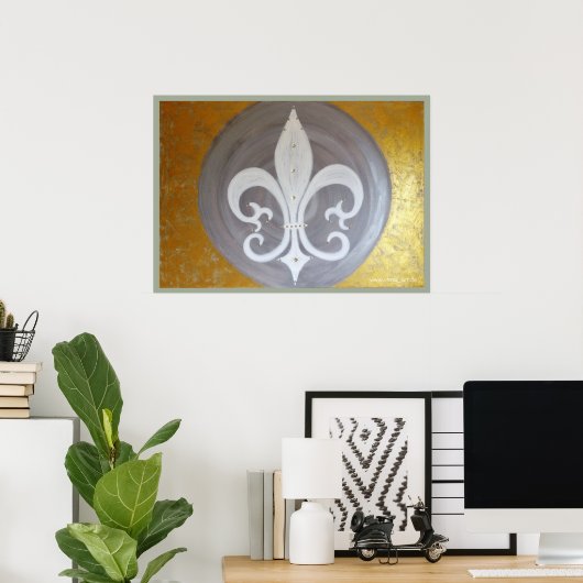 Poster "Weiße Lilie" (Thuiskantoor)