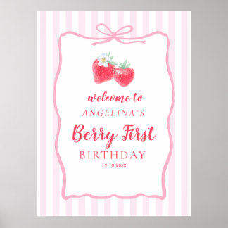  Poster Welcome Berry-Themed First Birthday 