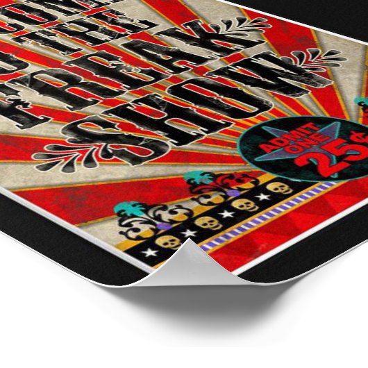 Poster - welkom in het Show van Freak (Hoek)