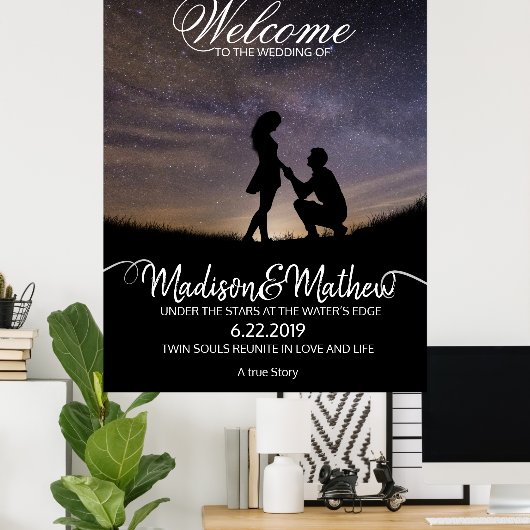 Poster Welkomstscherm bruiloft (Thuiskantoor)