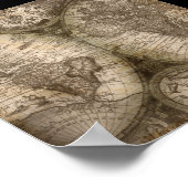 Poster Wereld Atlas Map (Hoek)