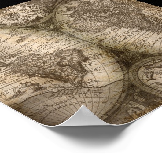  Poster Wereld Atlas Map (Hoek)