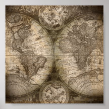  Poster Wereld Atlas Map