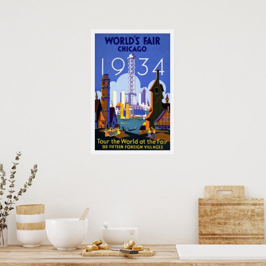Poster- Wereldbeurs Chicago 1934 Poster (Keuken)
