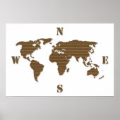 Poster Wereldkaart karton (Voorkant)