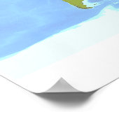 Poster wereldkaart van regio's (Hoek)