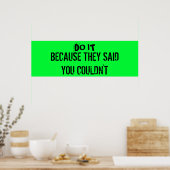 Poster Werkoutmotivatie (Keuken)