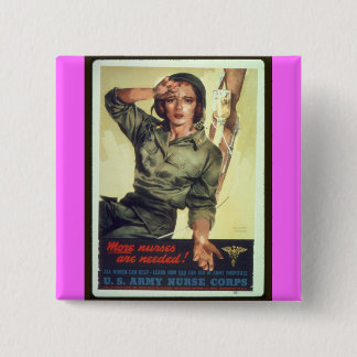Poster werving verpleegkunde WW -  kunst Vierkante Button 5,1 Cm