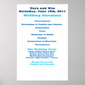 Poster Wes en Tara Wedding Programme (Voorkant)