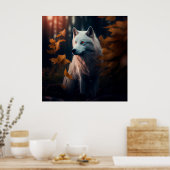 Poster White Wolf (Keuken)