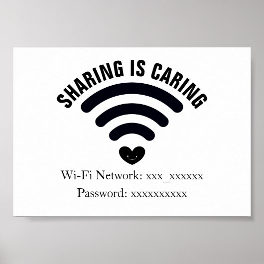 Poster WiFi-wachtwoord (Voorkant)