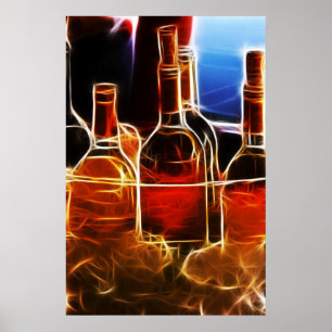 Poster wijnfles