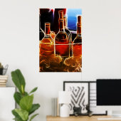 Poster wijnfles (Thuiskantoor)