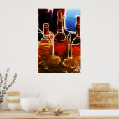 Poster wijnfles (Keuken)