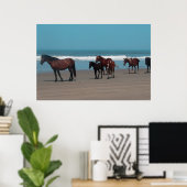 Poster wilde paarden (Thuiskantoor)