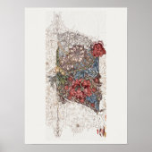 POSTER : WILLIAM MORRIS : HONEYSUCKLE + TULIP (Voorkant)