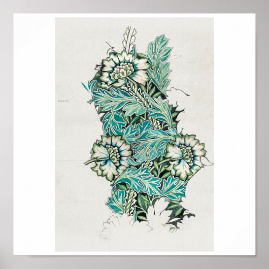POSTER : WILLIAM MORRIS : WATERVERF ANEMONE (Voorkant)
