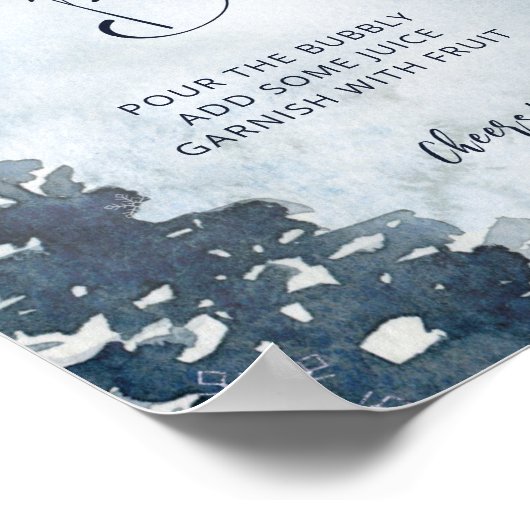 Poster winterbos met mam-osa-staaf (Hoek)