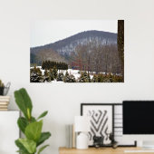 Poster wintergebergte Uitzicht (Thuiskantoor)