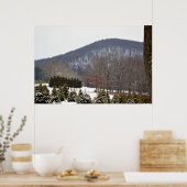 Poster wintergebergte Uitzicht (Keuken)