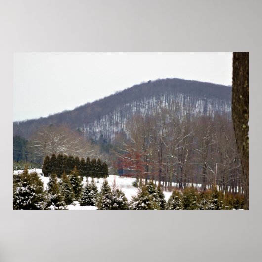 Poster wintergebergte Uitzicht (Voorkant)