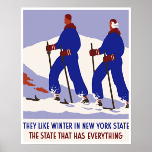 Poster winterreizen in New York