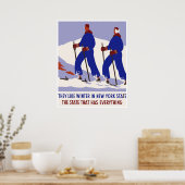 Poster winterreizen in New York (Keuken)