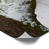 Poster Wintersneeuwscène afdrukken (Hoek)