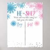 Poster winterstemming Snowflake (Voorkant)