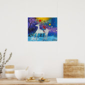 Poster winterwitte rendieren (Keuken)