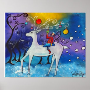 Poster winterwitte rendieren