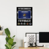 Poster Wisconsin Veteran (Thuiskantoor)