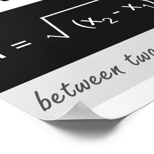 Poster Wiskunde afstandsformule (Hoek)