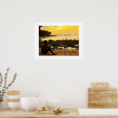 Poster wit (24 x 18 inch) Padang Beach Bali (Keuken)