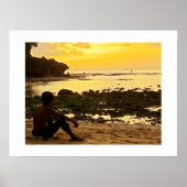 Poster wit (24 x 18 inch) Padang Beach Bali (Voorkant)
