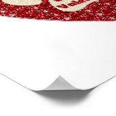 Poster Wit hartritme Rood Mijn Valentijn (Hoek)