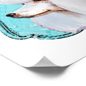 Poster wit roze Pet (Hoek)