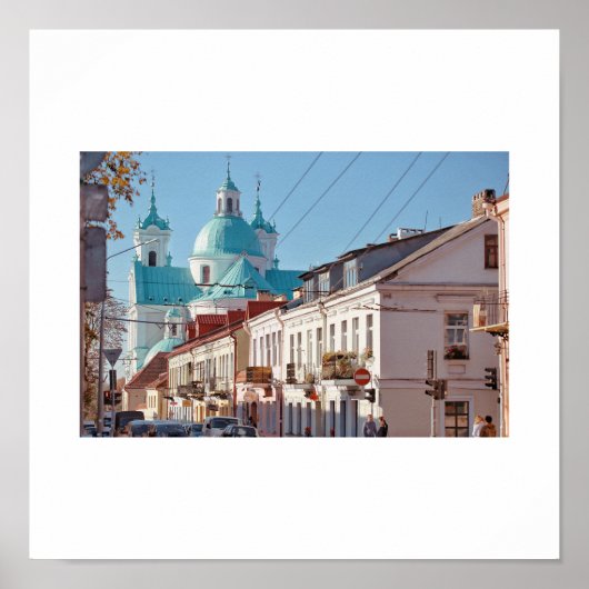 Poster Wit-Rusland Hrodna Grodno Architecture (Voorkant)