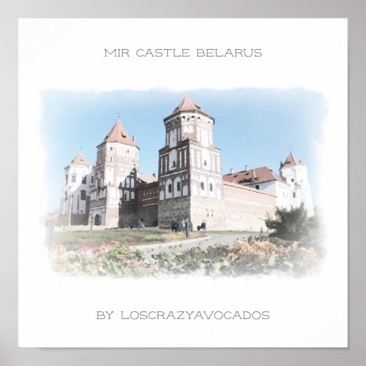 Poster Wit-Russische Natuur Mir Castle Architectur (Voorkant)