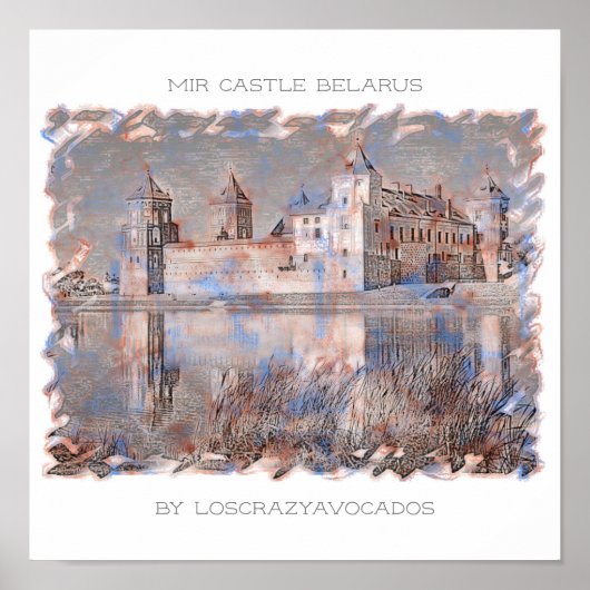 Poster Wit-Russische Natuur Mir Castle Architectur (Voorkant)