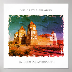 Poster Wit-Russische Natuur Mir Castle Architectur